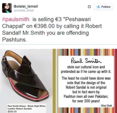 English designer Paul Smith calls Peshawari chapal Robert
