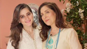 Aiman Khan with Samina Peerzada