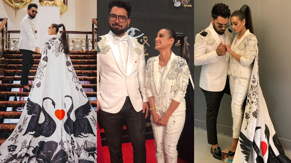 yasir hussain and iqra aziz get engaged at lux awards