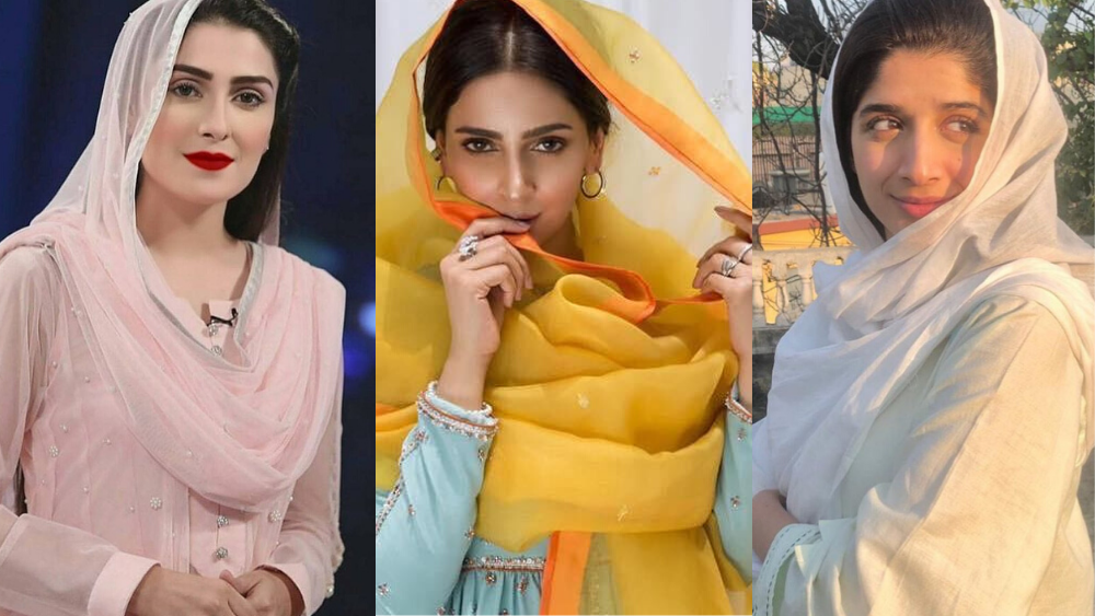 pakistani actresses in dupattas