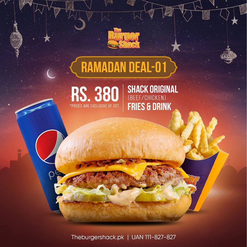 The Burger Shack Karachi Ramzan deal