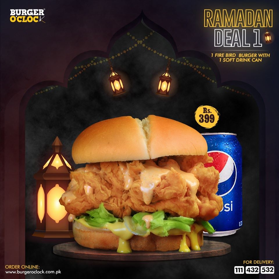 Burger O’Clock Karachi Ramzan Deal