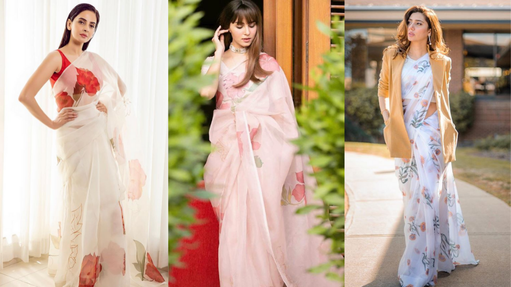 organza sari