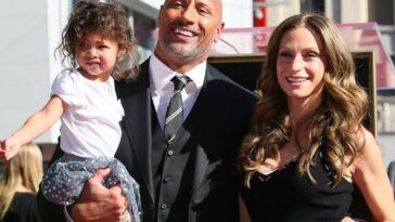 the rock and his family