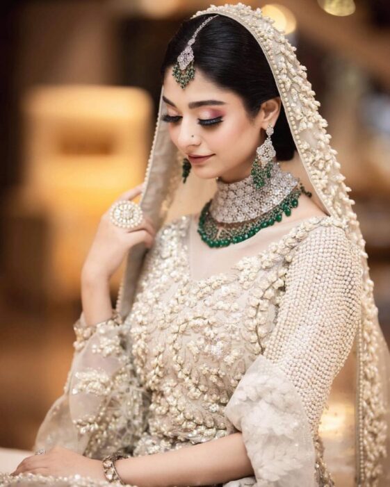 Noor Zafar Khan Takes Our Breath Away In Ivory Bridal Ensemble - Lens