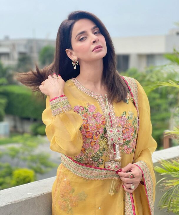 Saba Qamar Looks Fiery In Bold Rust Attire [Pictures] - Lens