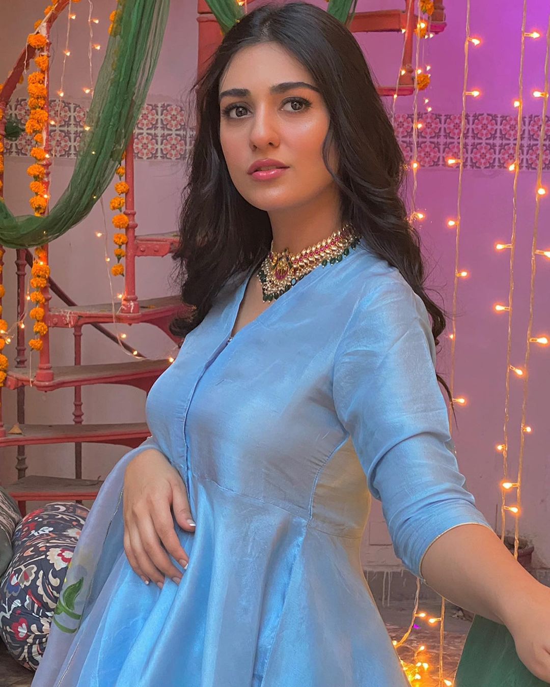 Sarah Khan Glows In A Summery Sky Blue Dress - Lens