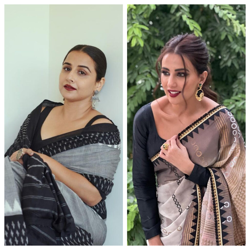 Ushna Shah Gives Major Vidya Balan Vibes In Sari - Lens