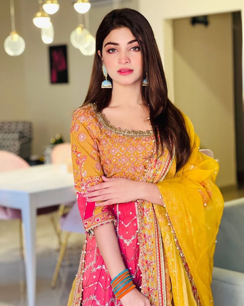 Kinza Hashmi Stuns In Pink And Yellow Lehnga Choli [Pictures] - Lens