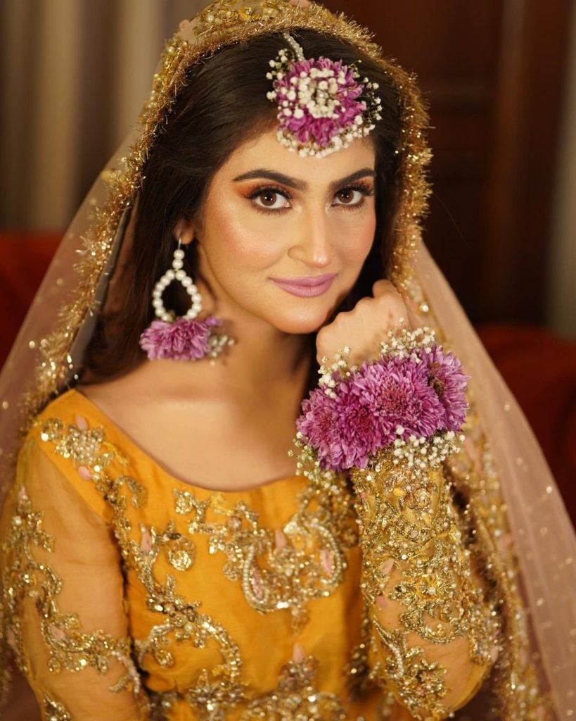 Hiba Bukhari Is a Glowing Bride In Yellow At Her Mayun Event - Lens