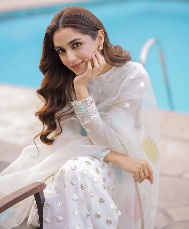 Maya Ali Rocks Desi Girl Look In Pearl-White Ensemble - Lens