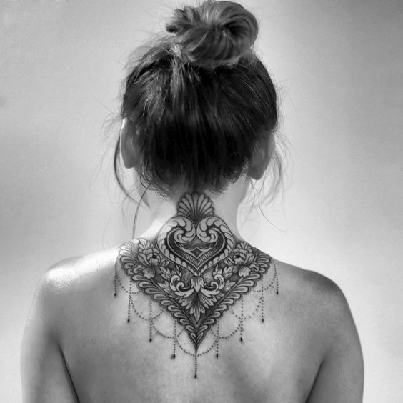 Elegant Neck Henna Design