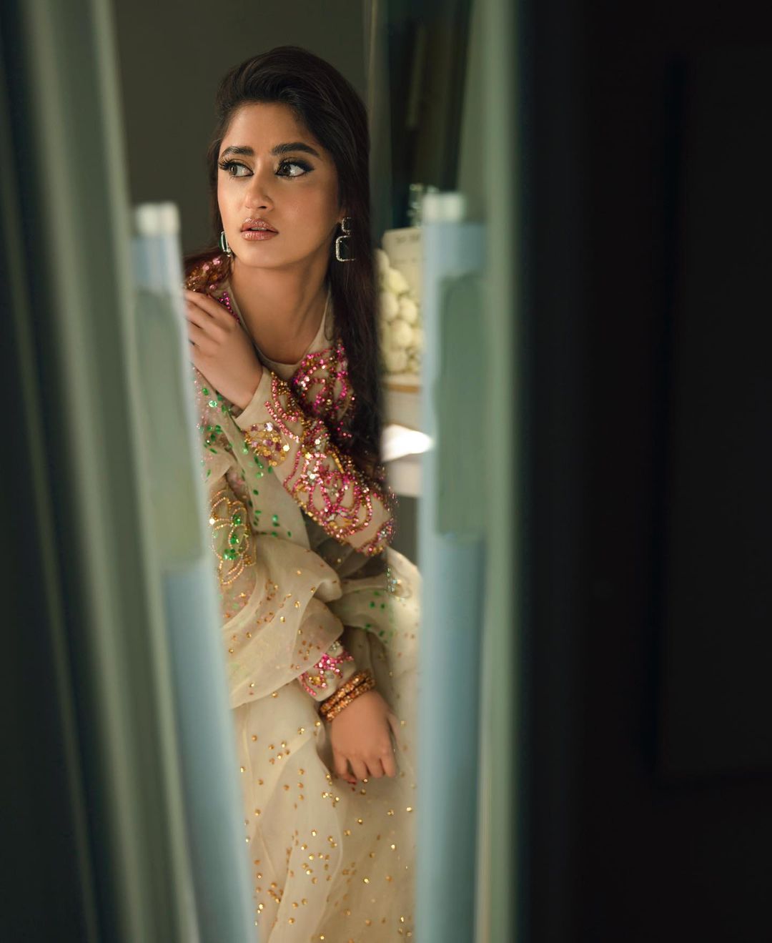 Sajal Aly Turns Up The Heat In Sparkly Ivory Saari Pictures Lens