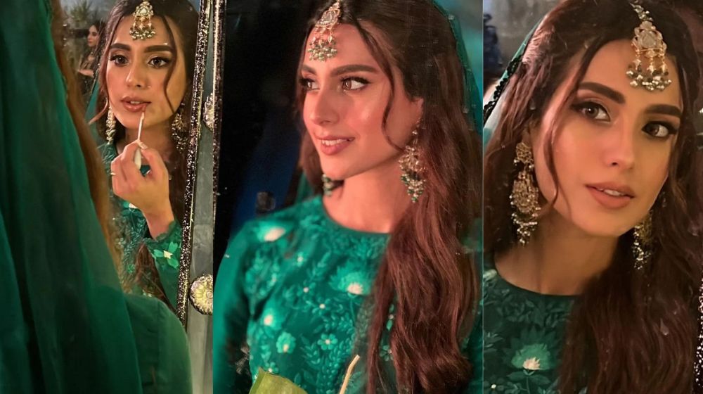 Iqra Aziz Is Elegance Personified In Bottle-Green Ethnic Wear - Lens