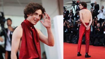 Timothée Chalamet Stuns In Backless Red Jumpsuit [Pictures] - Lens