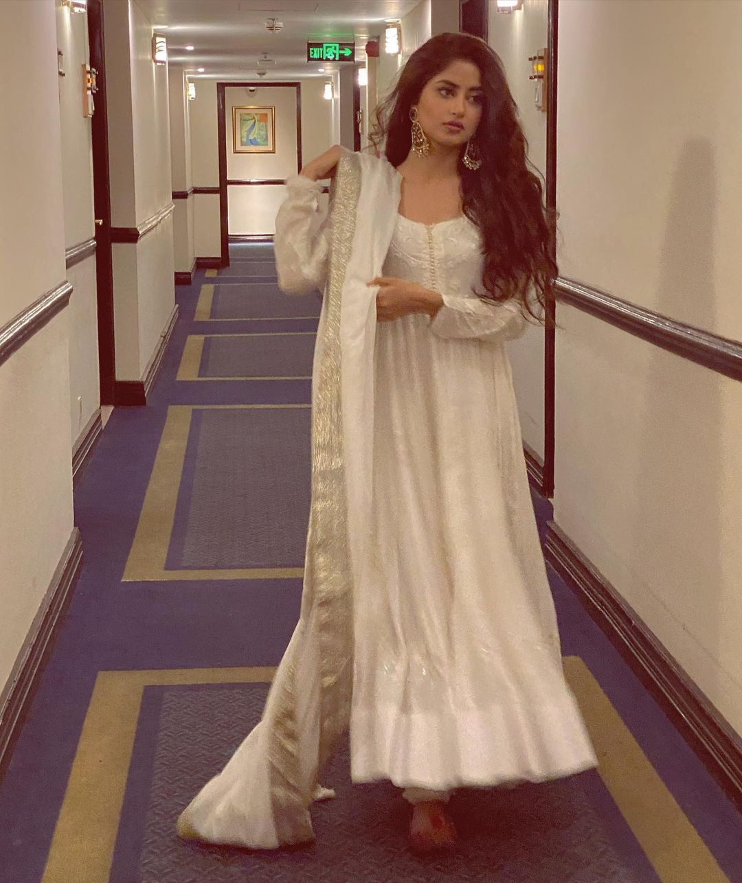 Sajal Aly Slays Effortlessly In Pearl White Traditional Attire Images