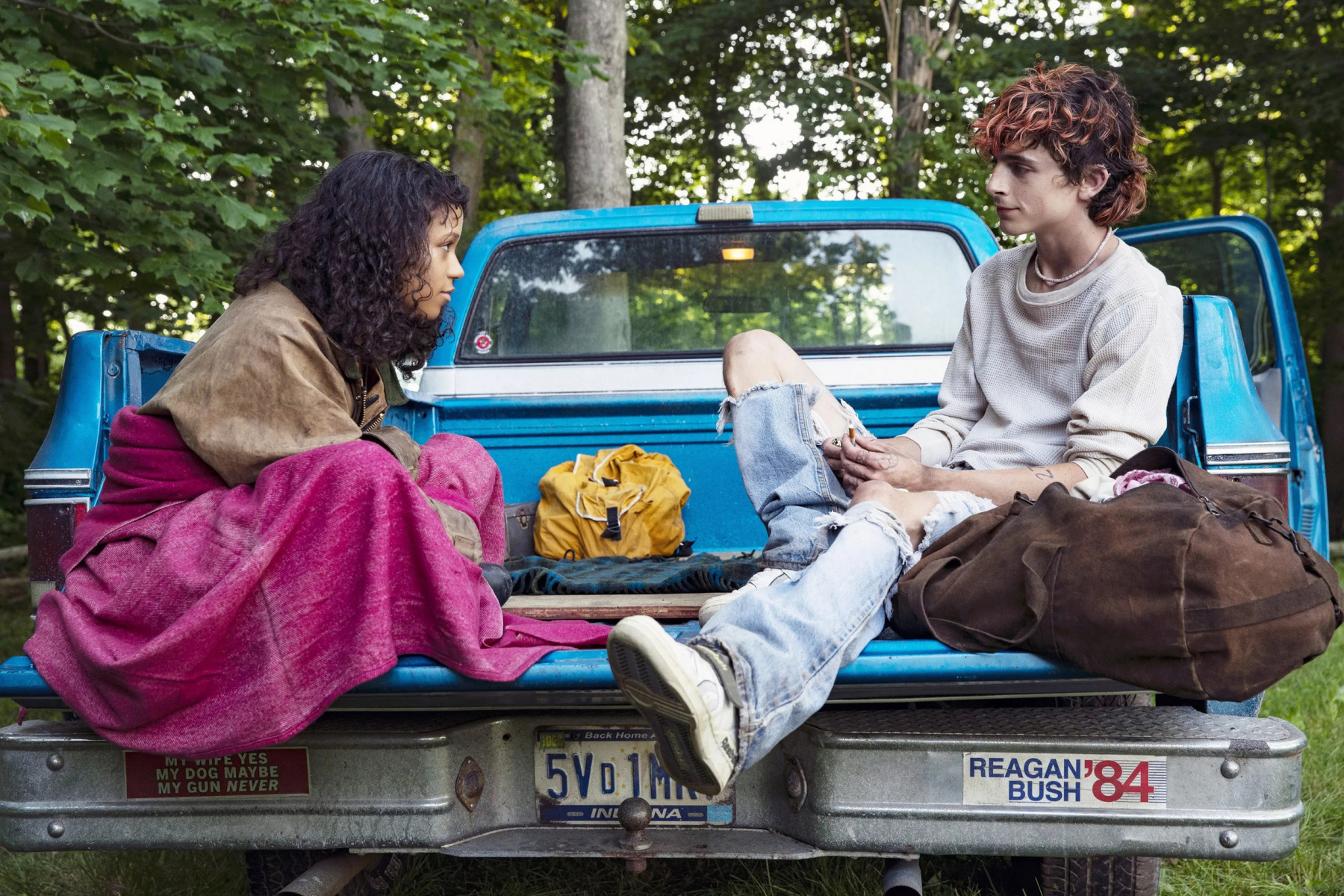 Taylor Russell and Timothée Chalamet
