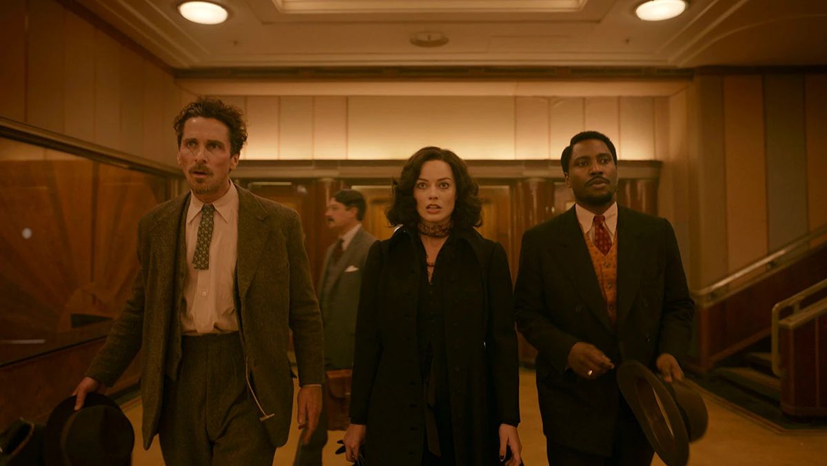 Christian Bale, Margot Robbie, and John David Washington