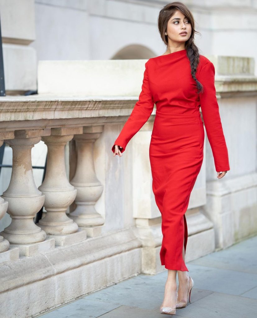 Sajal Aly Proves Why She’s A Style Icon In All-Red Bodycon [Pictures ...