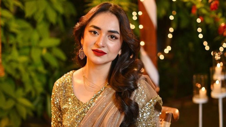 Yumna Zaidi's Elegant Saree Look in Tere Bin Leaves Fans Speechless - Lens