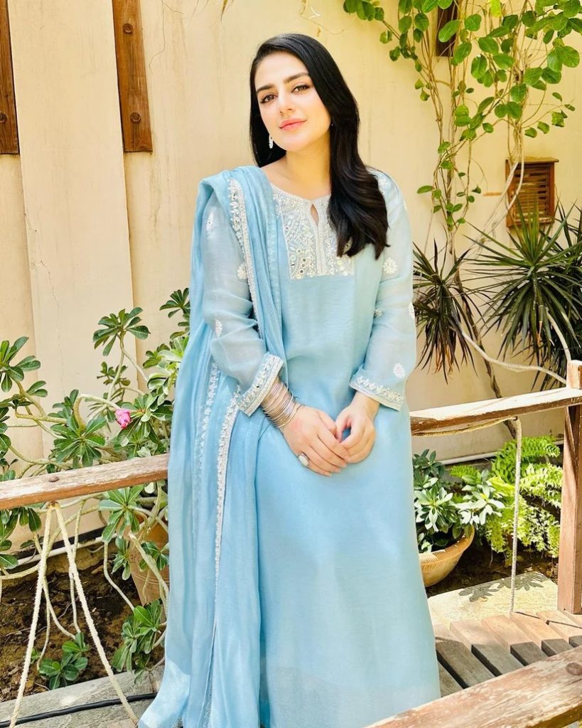 Shazeal Shoukat is Effortlessly Elegant in Baby Blue Jora - Lens