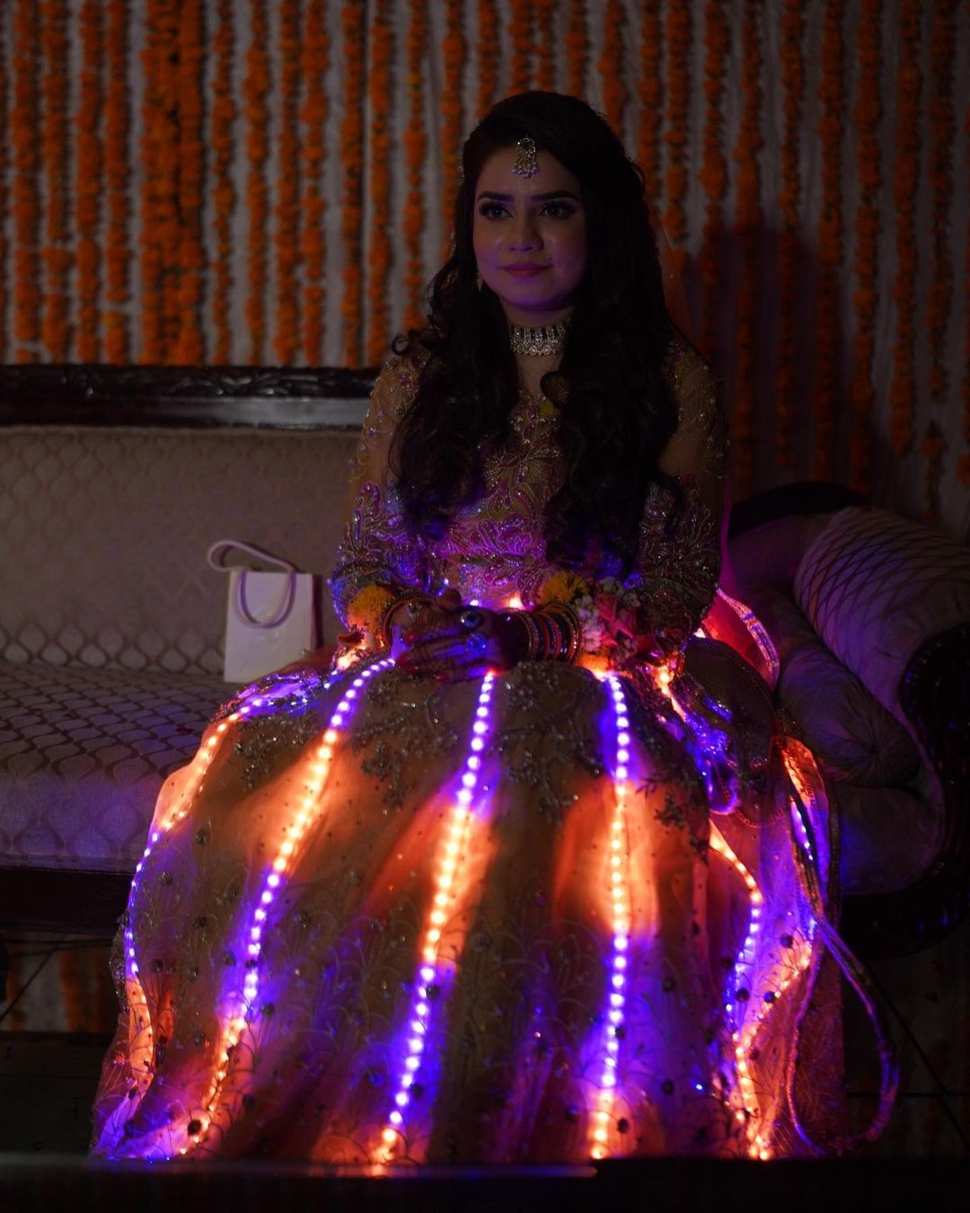 Pakistani Bride 'Shines Bright' in LED Lehenga - Lens