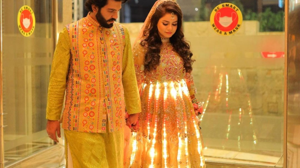 Pakistani Bride 'Shines Bright' in LED Lehenga - Lens
