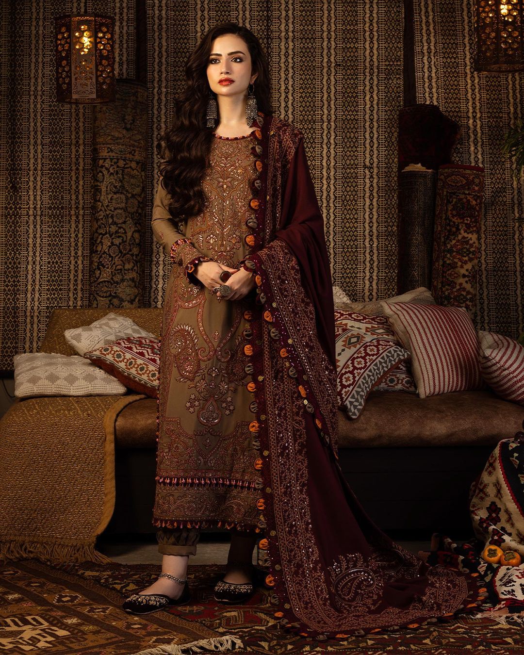 asim jofa winter embroidered shawl collection