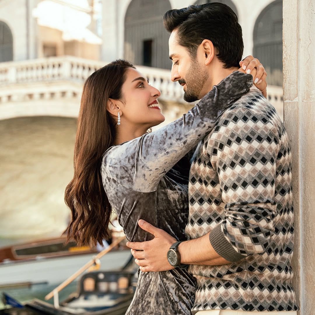 Ayeza Khan and Danish Taimoor Set Couple Goals in Venice with PDA-Filled Pictures
