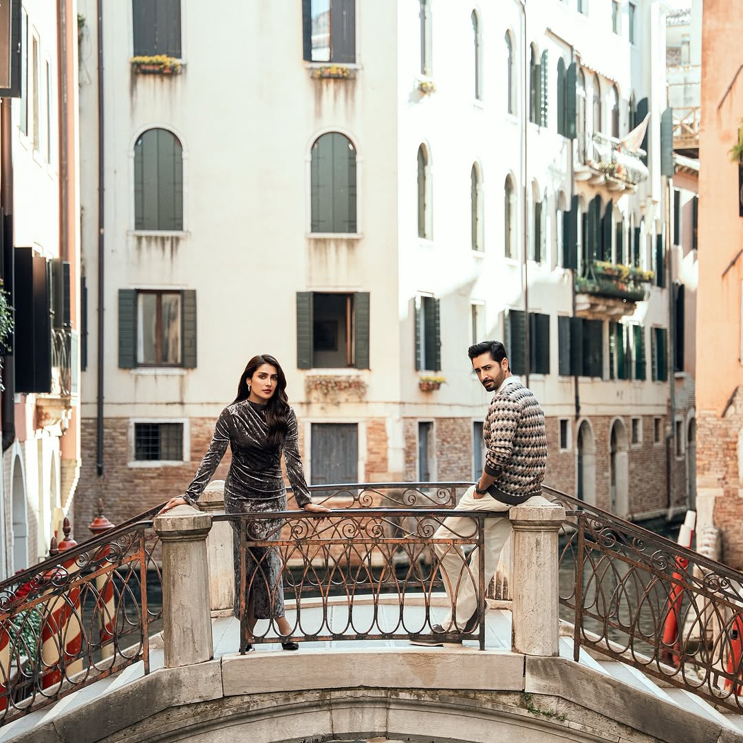Ayeza Khan and Danish Taimoor Set Couple Goals in Venice with PDA-Filled Pictures