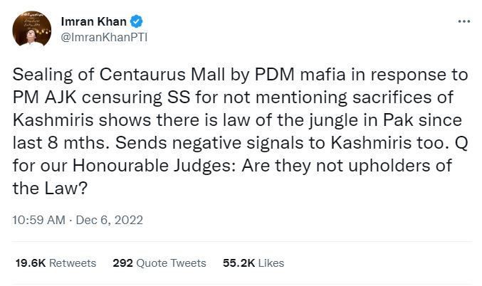 Imran Khan Tweets
