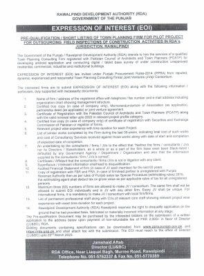 RDA Invites Expression of Interest for Digital Survey of Under-Construction Buildings