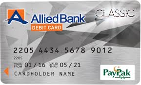 Allied PayPak Regular Debit Card