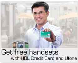 Free Handsets with 2 Year Contract for Ufone + HBL Credit Card Holders