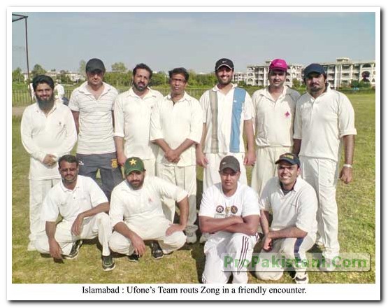 Ufone Defeated Zong in a Friendly Cricket Match