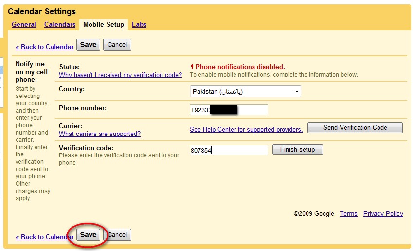 Get SMS Notifications with Google Calendar