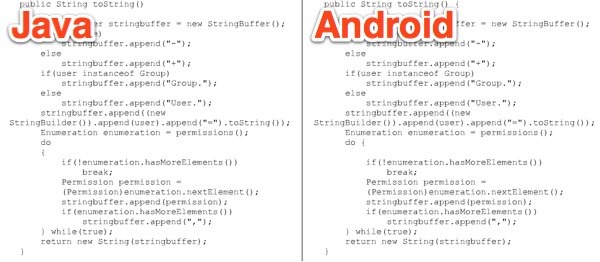 Android in Trouble, Google Caught Copying Java Code