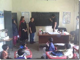 Mr. Usman Khan (Citizenship & Community Affair Executive – Microsoft Pakistan) Teaching the kids