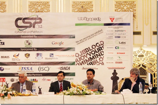Mr. Badar Khushnood, Consultant Google Pakistan speaking in the panel discussion 'Cyber Crimes Legislations - The way Forward.