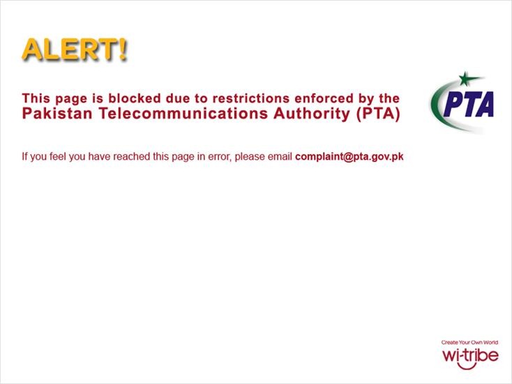 PTA Blocks Ahmaddiya Controlled Religious Website