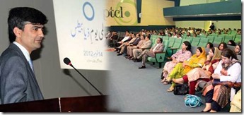 Dr, Osama Ishtiaq, Consultant Endocrinologist/Dialectologist, Shifa International Hospital, delivering an interactive lecture on ‘Prevention of Diabetes’ at PTCL HQ’s in Islamabad.