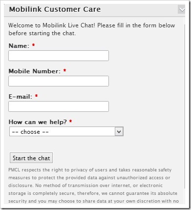 Mobilink Chat Services