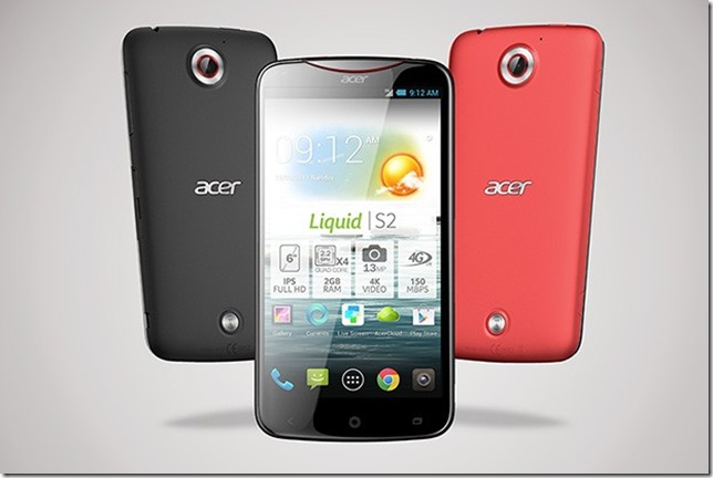 Acer Outs the Liquid S2 Smartphone, First Ever Phone with 4K Video Recording