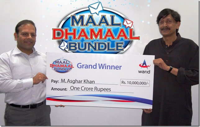 Warid Maal Dhamaal Bundle Winner Gets Rs. 1 Crore