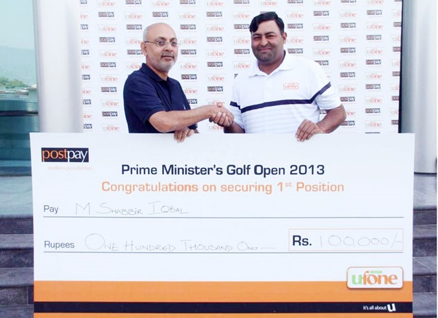 Ufone’s M. Shabbir Iqbal Wins PM Golf Open 2013