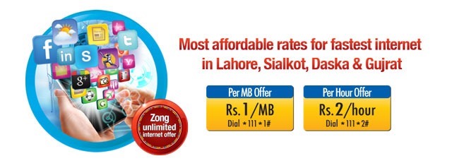 Zong Introduces City Specific Mobile Internet Packages