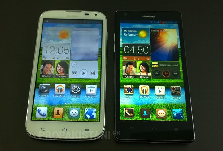 Huawei G610 (left) vs Huawei G700 (right)