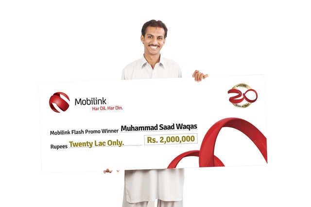 Mobilink Rewards its 20th Anniversary Promotion Winner with Rs. 2 Million