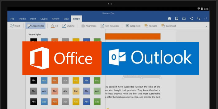 Microsoft Releases Office for Tablets, New Outlook App