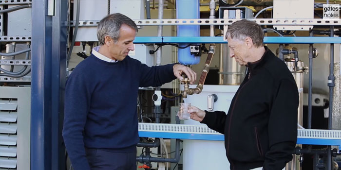 bill gates drinking water